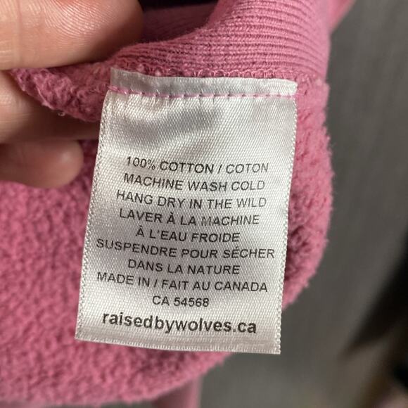 RAISED BY WOLVES Menthol Hoodie Mauve Men's Medium - Picture 6 of 7